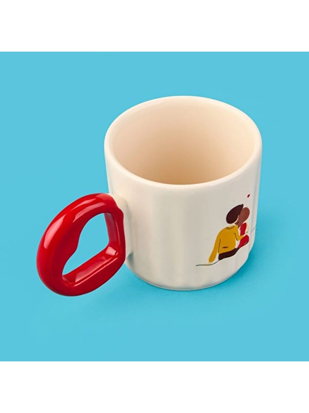 Karışık Kitchen Kalpli 2'li Çift Kupa - Renkli - 270 ml-4