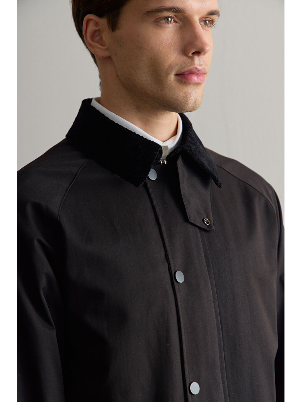 Erkek Premium Kadife Yaka Ceket Siyah 4231DNGR-5