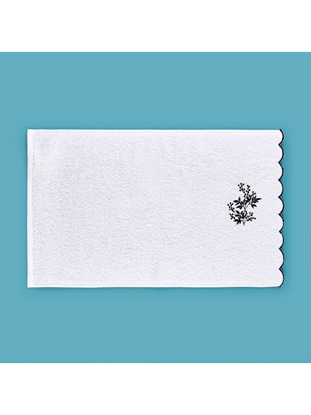 Lila Soft French Cottage Onda El Havlusu - Ekru / Siyah - 30x50 cm-2