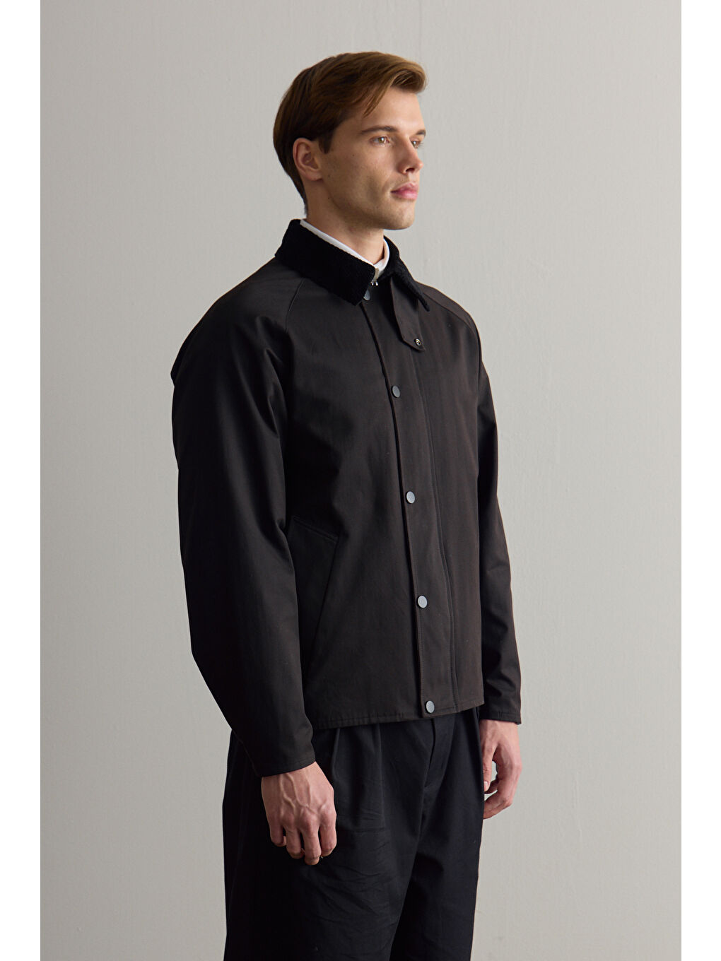 Erkek Premium Kadife Yaka Ceket Siyah 4231DNGR-6