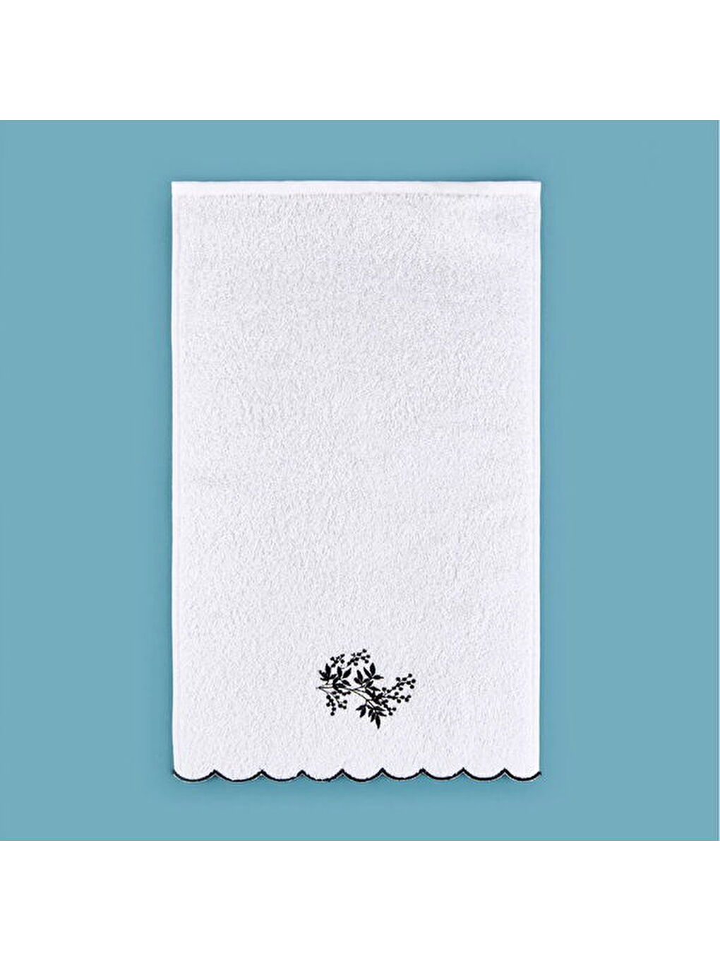 Lila Soft French Cottage Onda El Havlusu - Ekru / Siyah - 30x50 cm-5