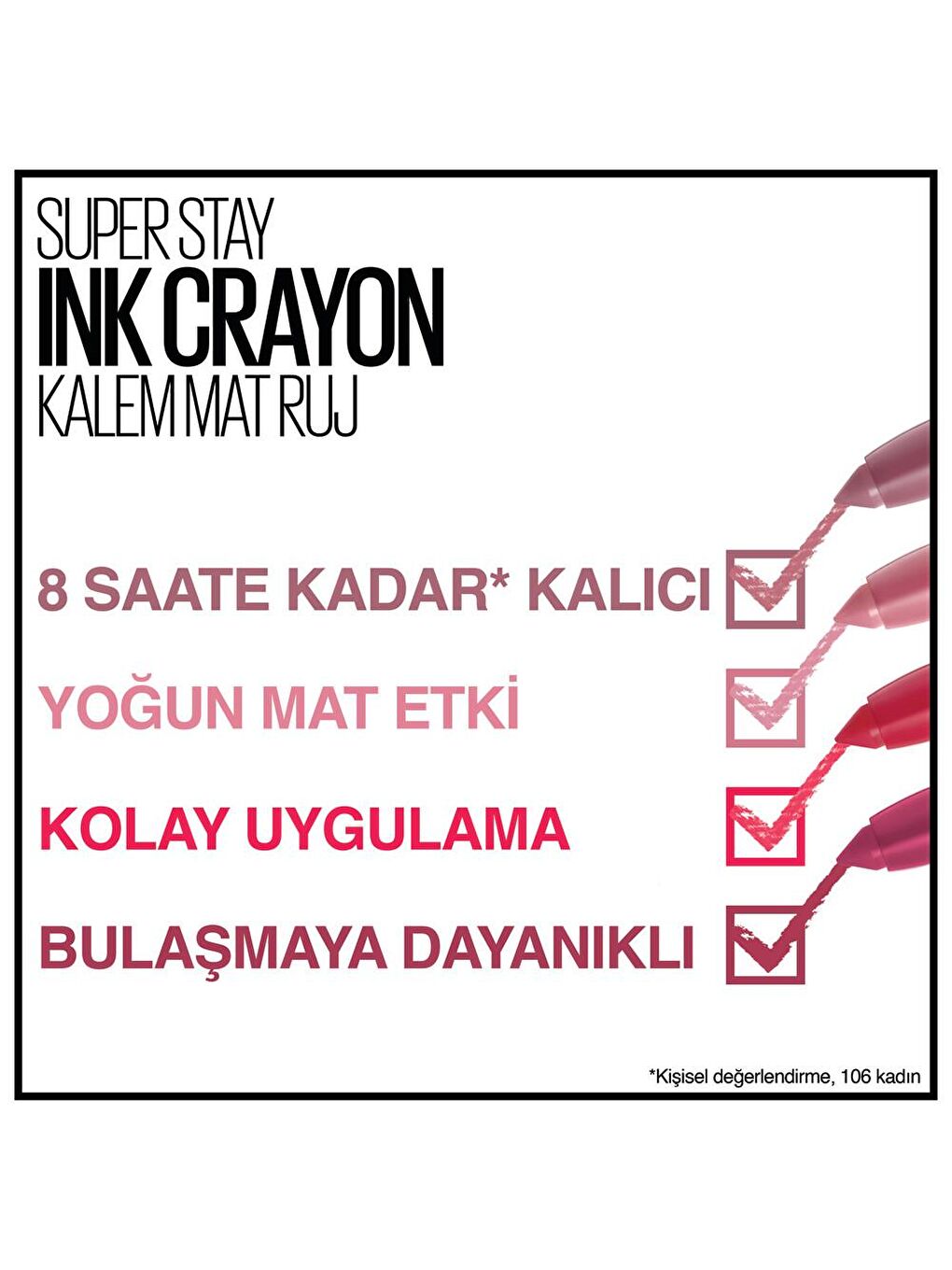 MAYBELLINE NEWYORK Kırmızı Super Stay Ink Crayon Kalem Mat Ruj- Spiced Up - 115 Know No Limits - 8