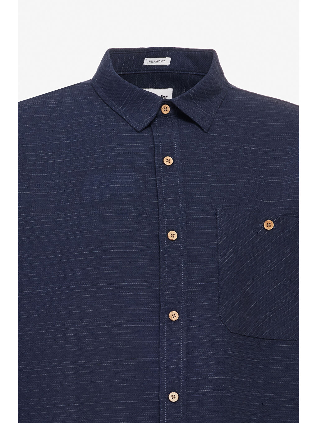 Relaxed Fit Geniş Kesim Lacivert Gömlek-2