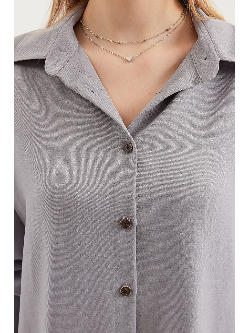 6622 Keten İkili Takım - Gri-4