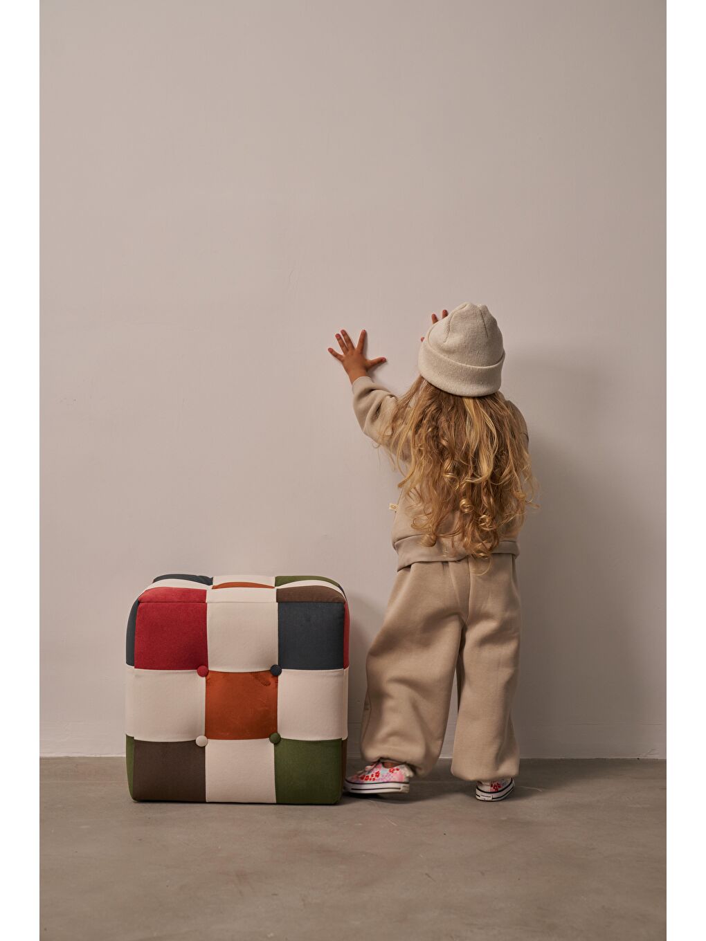 Bej Dik Yaka Eşofman Takım-7