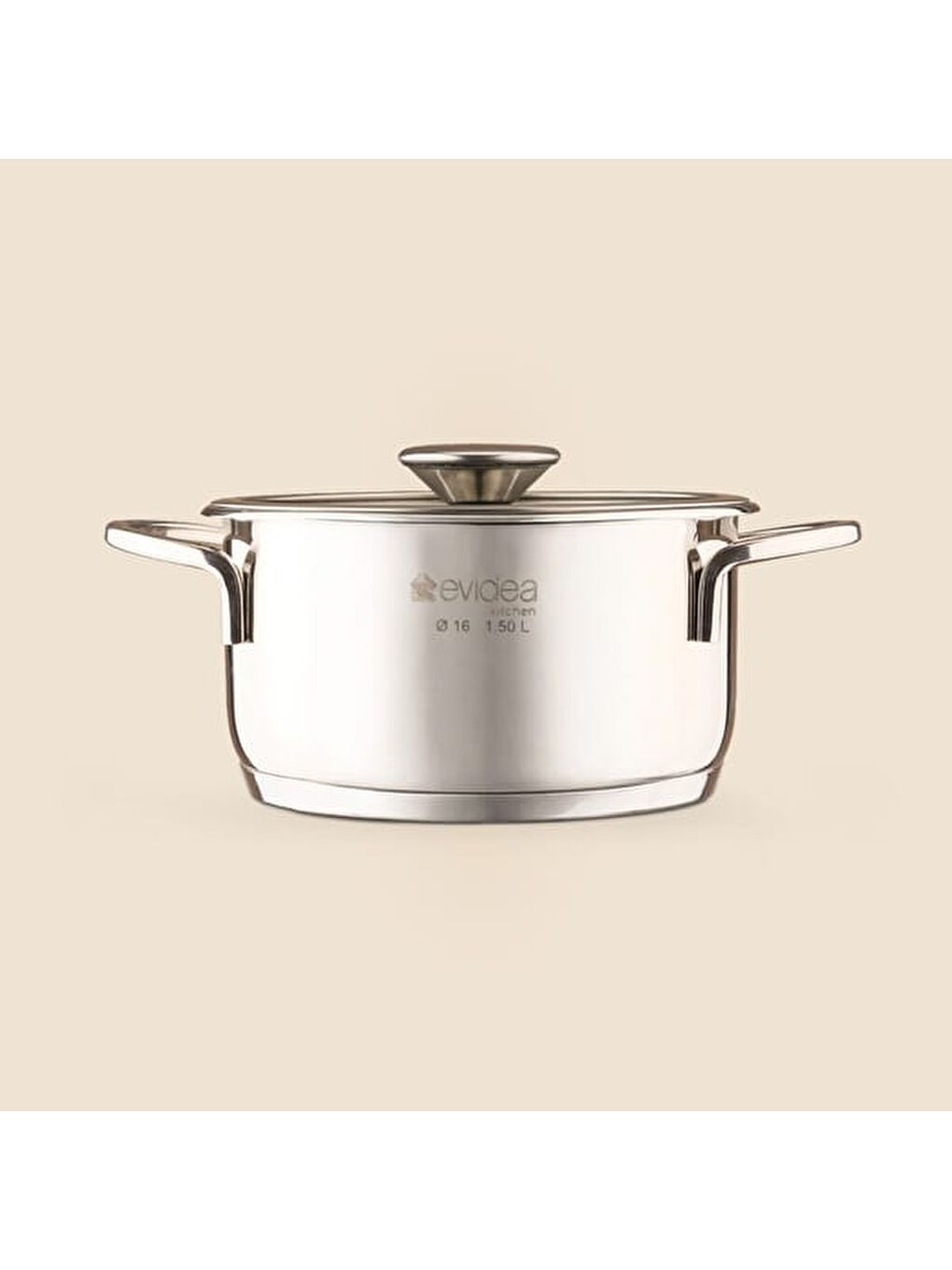 Ekru Kitchen Pure Steel 6 Parça Çelik Tencere Seti-1