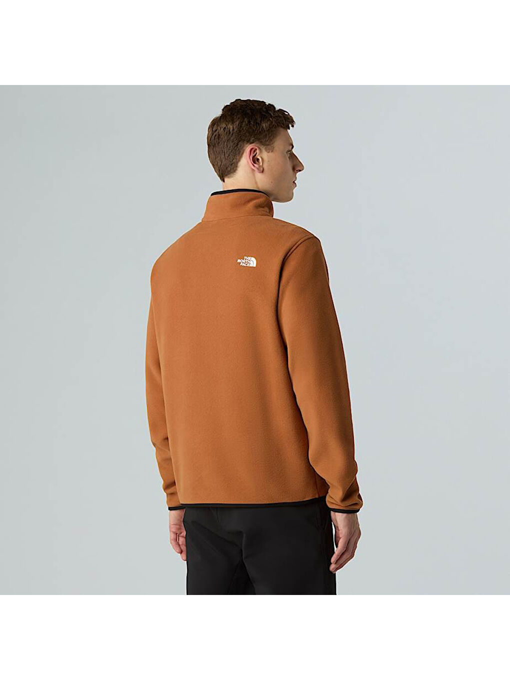 Glacier Fleece Erkek Kahverengi Dik Yaka Sweatshirt-1