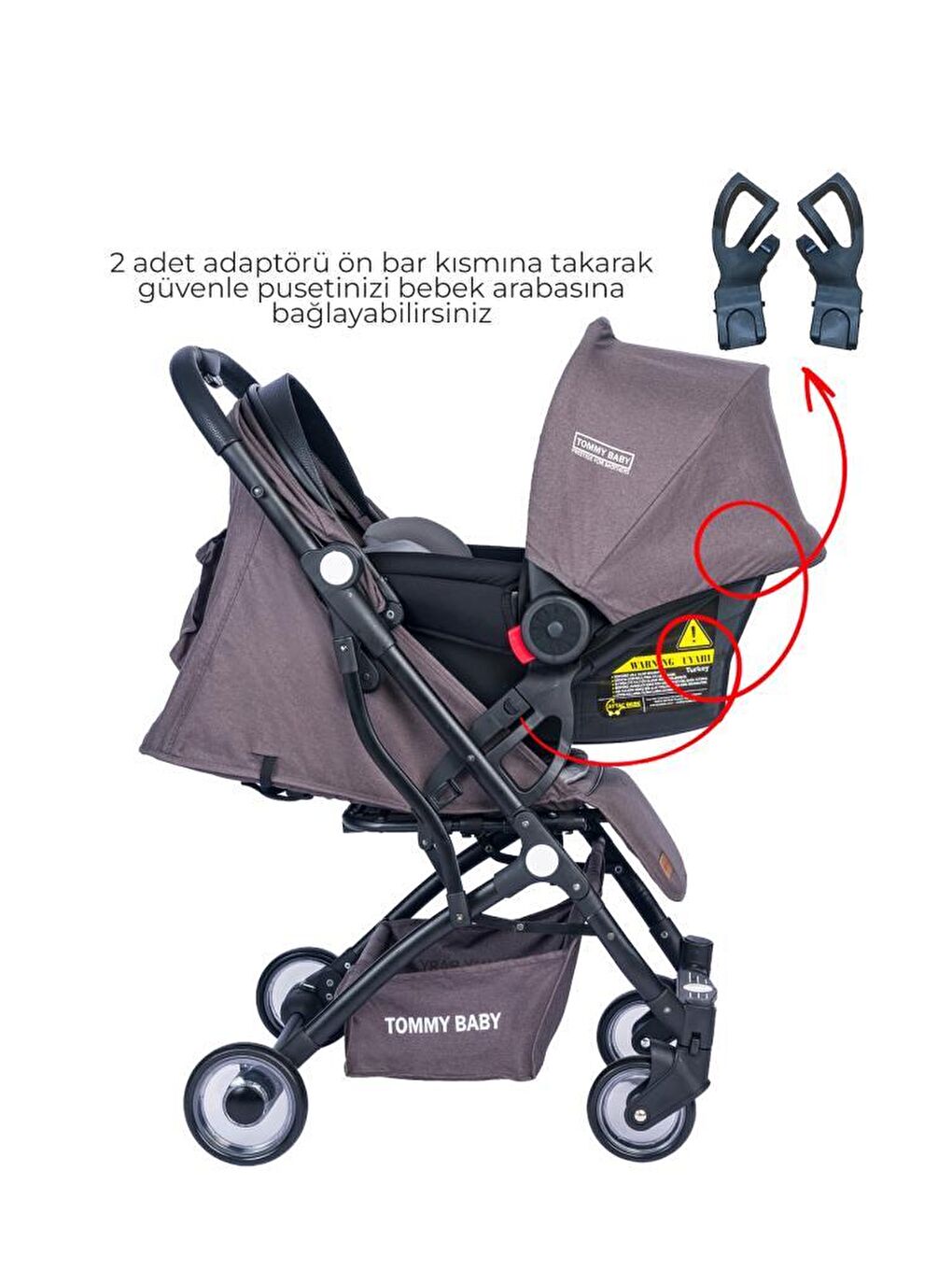 Mia Kabin Travel Bebek Arabası Black Kabin Boy-1