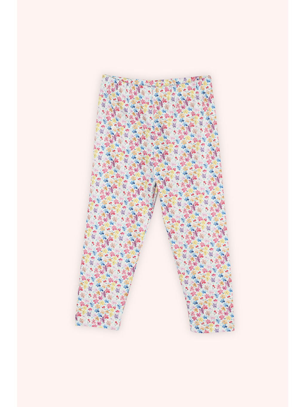 Kız Çocuk Desenli Tayt Pembe