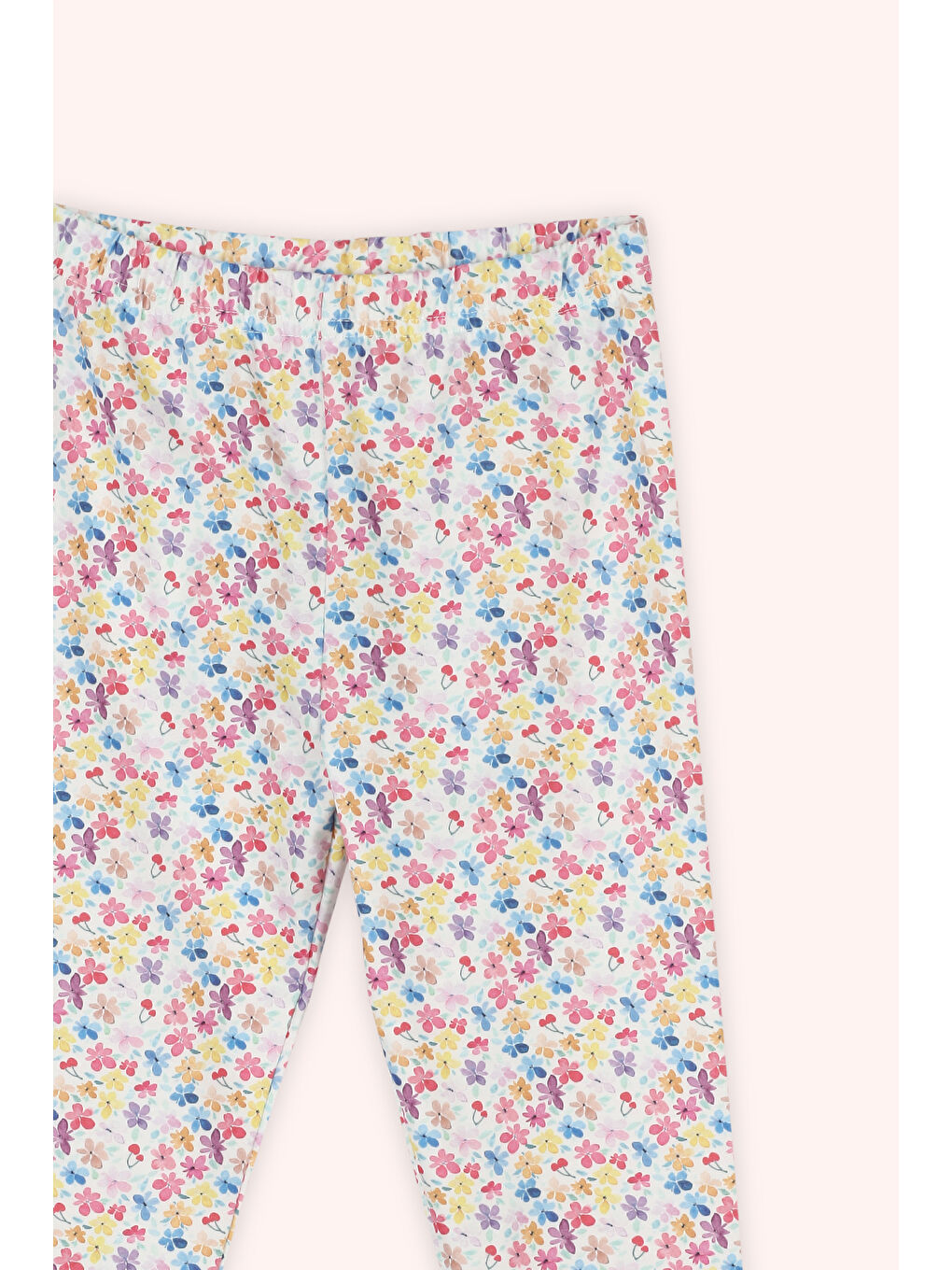 Kız Çocuk Desenli Tayt Pembe-1