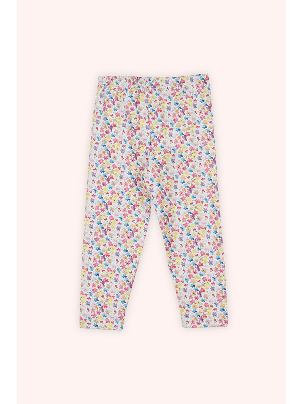 Kız Çocuk Desenli Tayt Pembe-2
