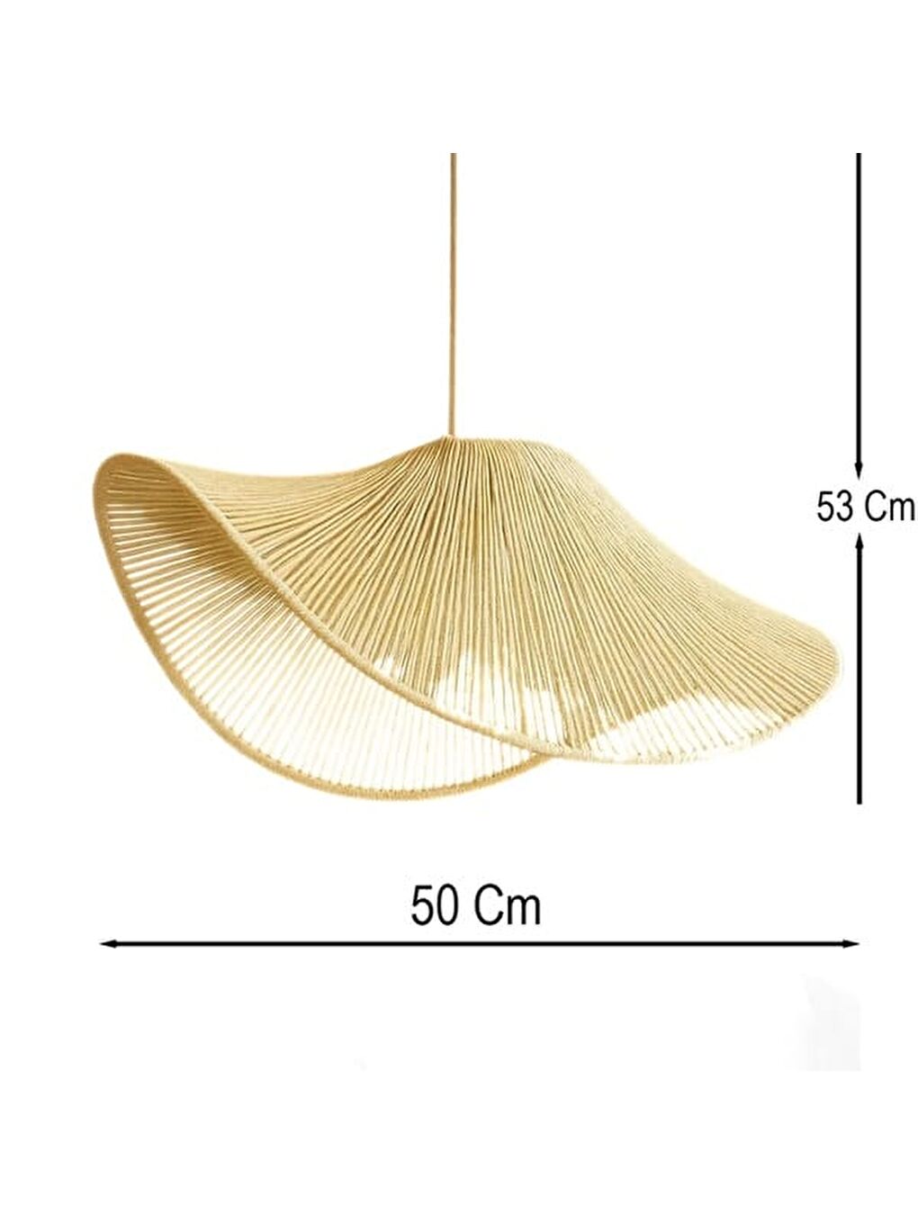 Charmelle Handmade Tekli Sarkıt Avize - Bej-3