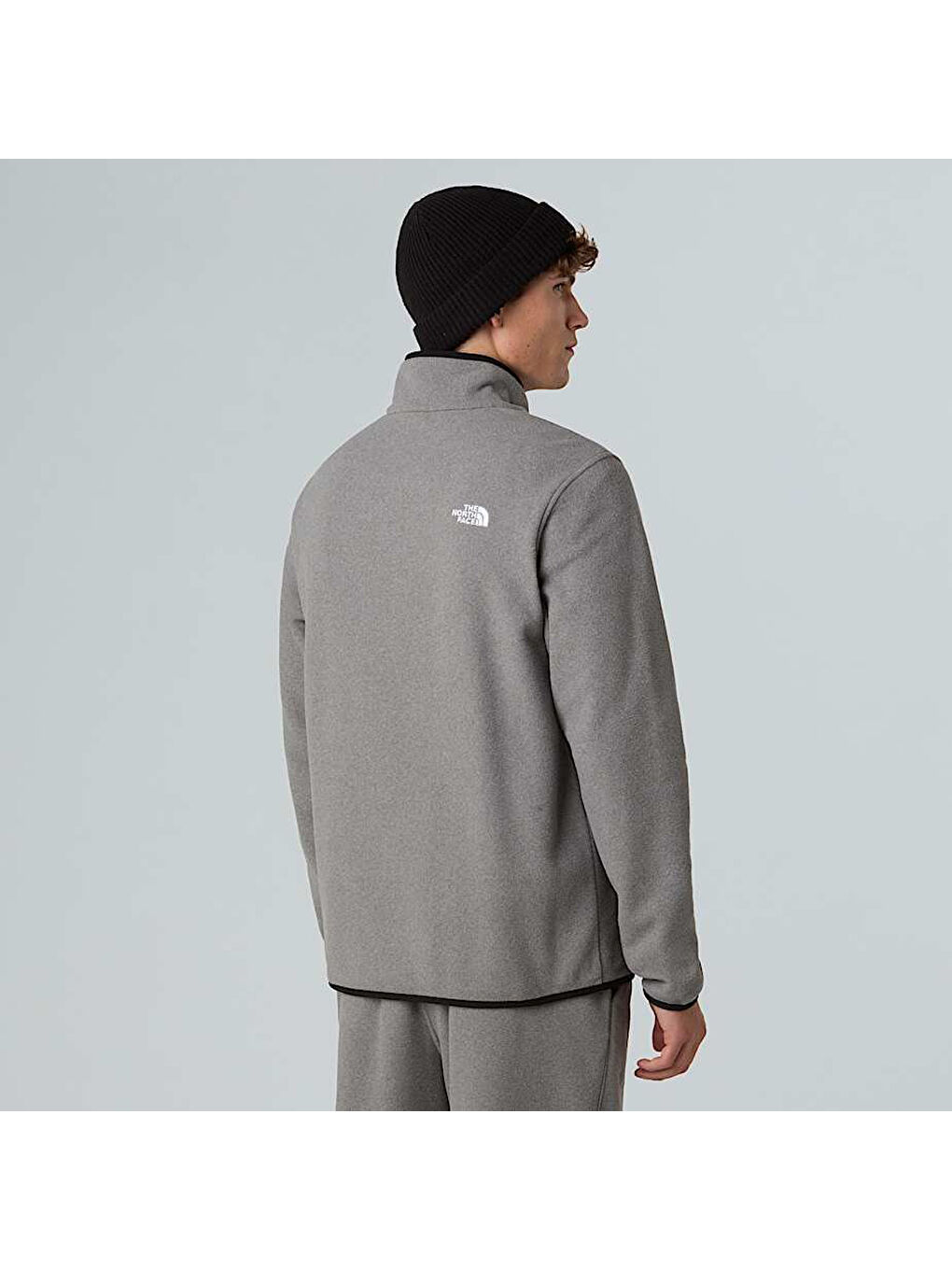 Glacier Fleece Erkek Gri Dik Yaka Sweatshirt-1