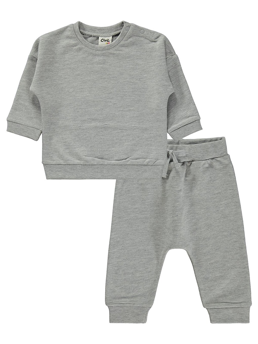 Baby Basic 6-18 Ay Takım - Gri-3
