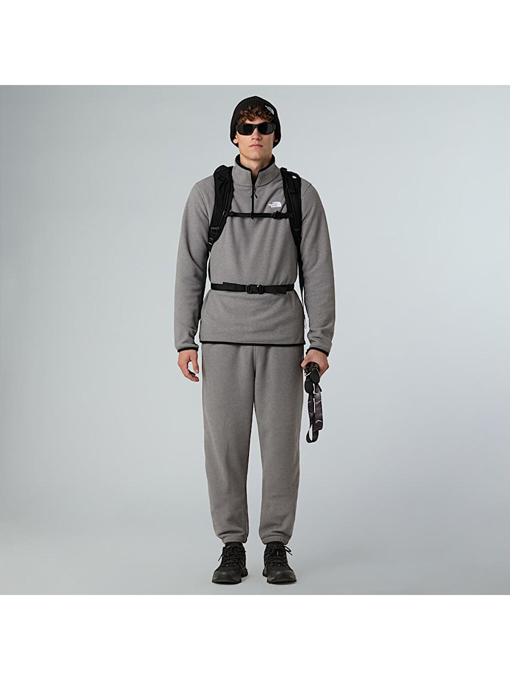 Glacier Fleece Erkek Gri Dik Yaka Sweatshirt-2