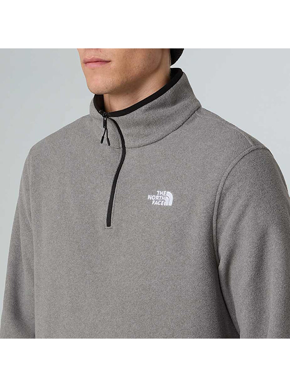 Glacier Fleece Erkek Gri Dik Yaka Sweatshirt-3