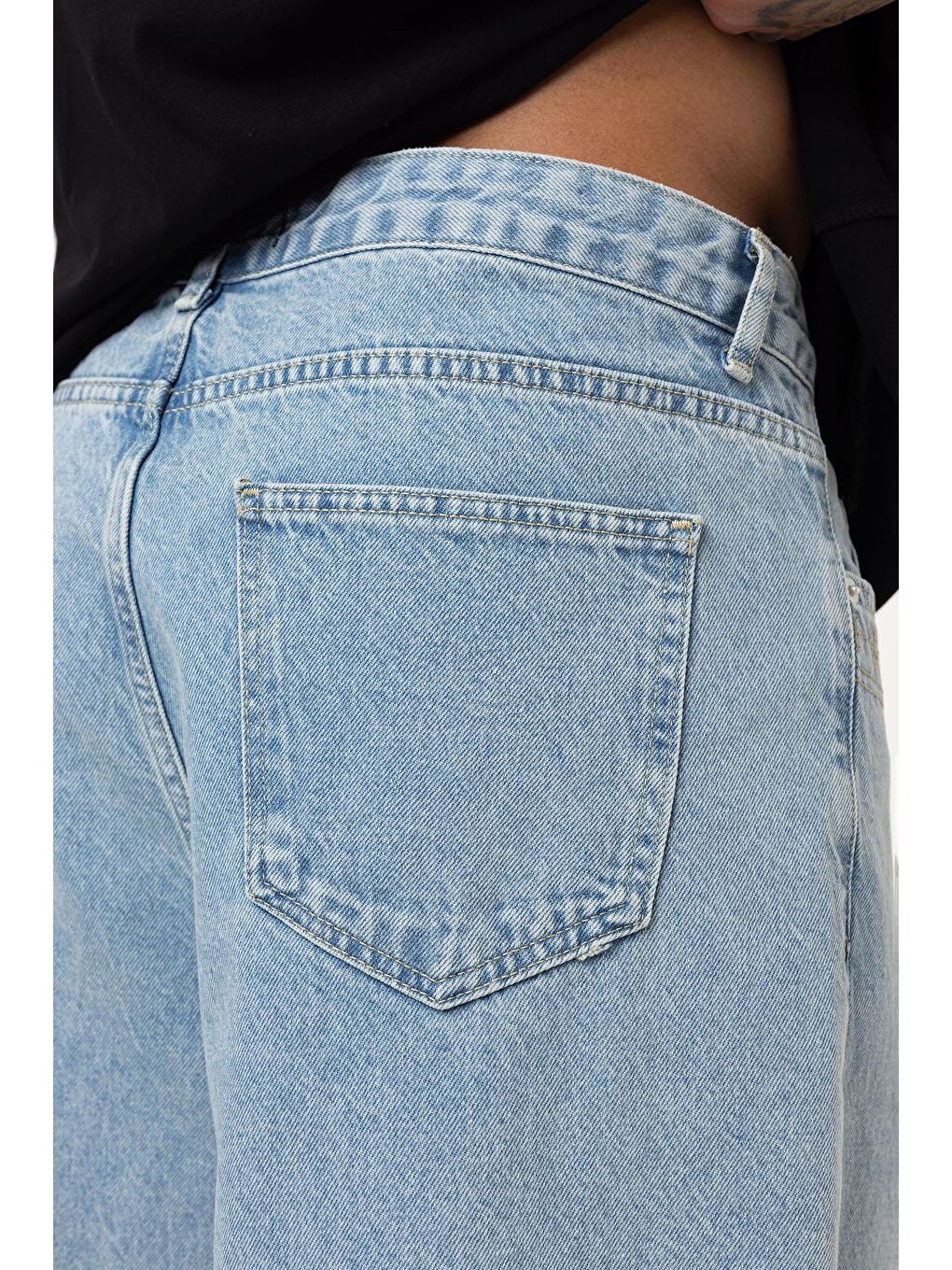 Relaxed Fıt Jean Açık Mavi Melanj-6