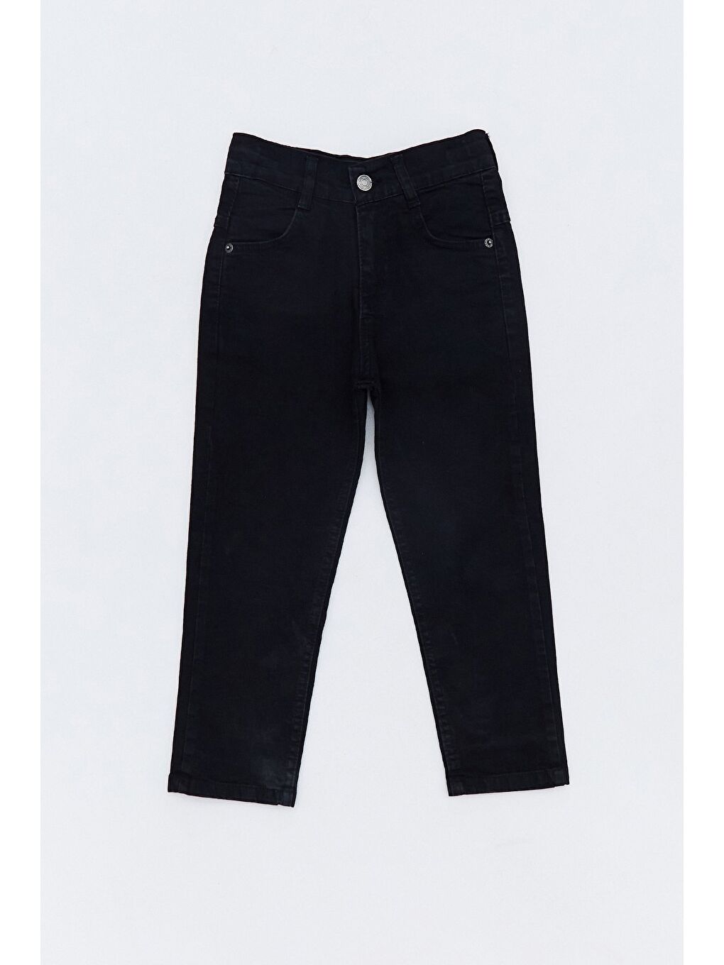 Siyah Fermuarlı Skinny Erkek Çocuk Pantolon