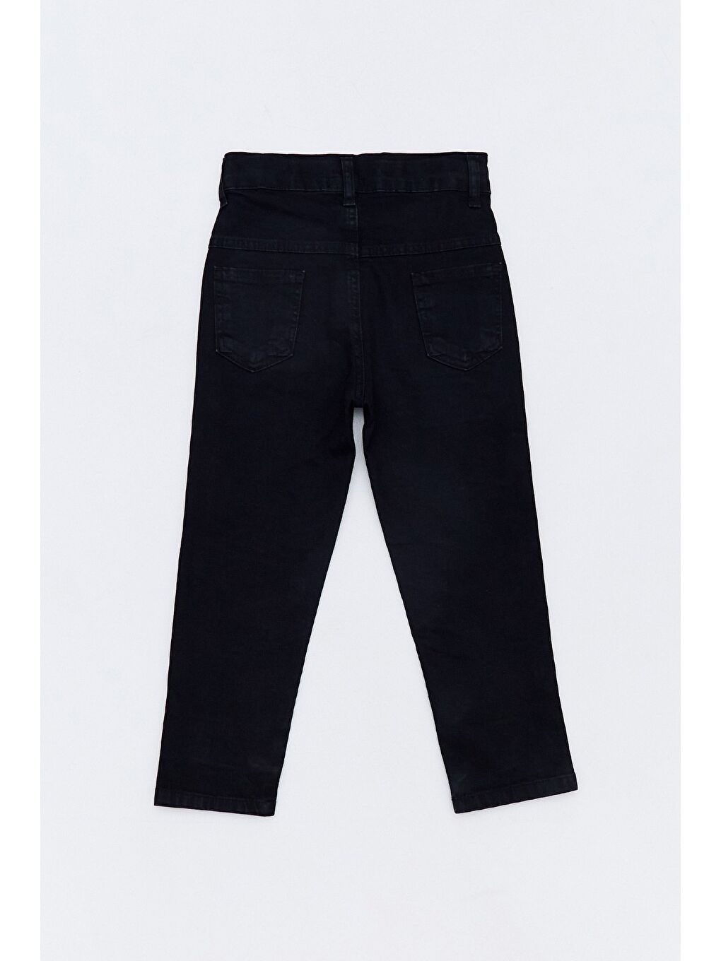 Siyah Fermuarlı Skinny Erkek Çocuk Pantolon-1