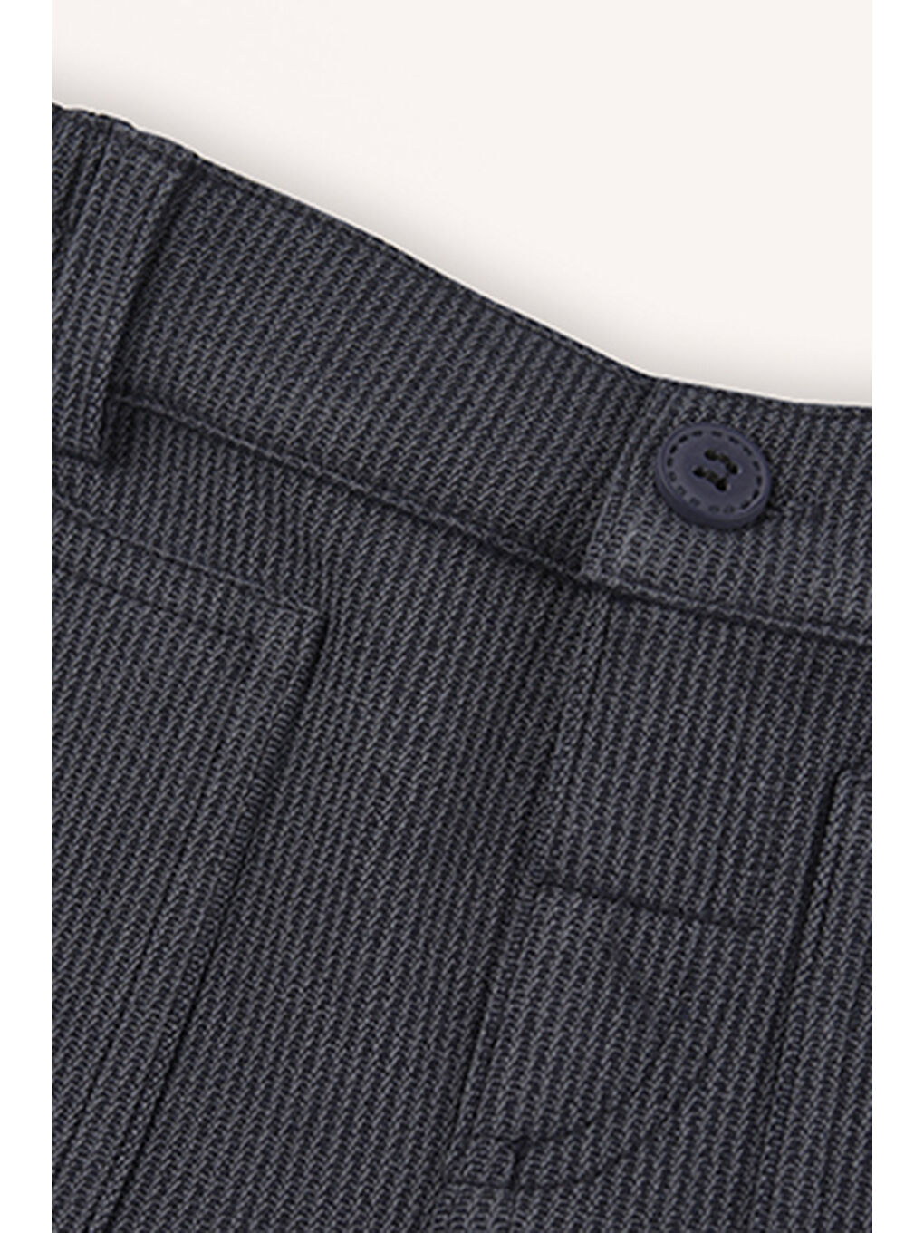 Erkek Bebek Düğmeli Lacivert Pantolon-2
