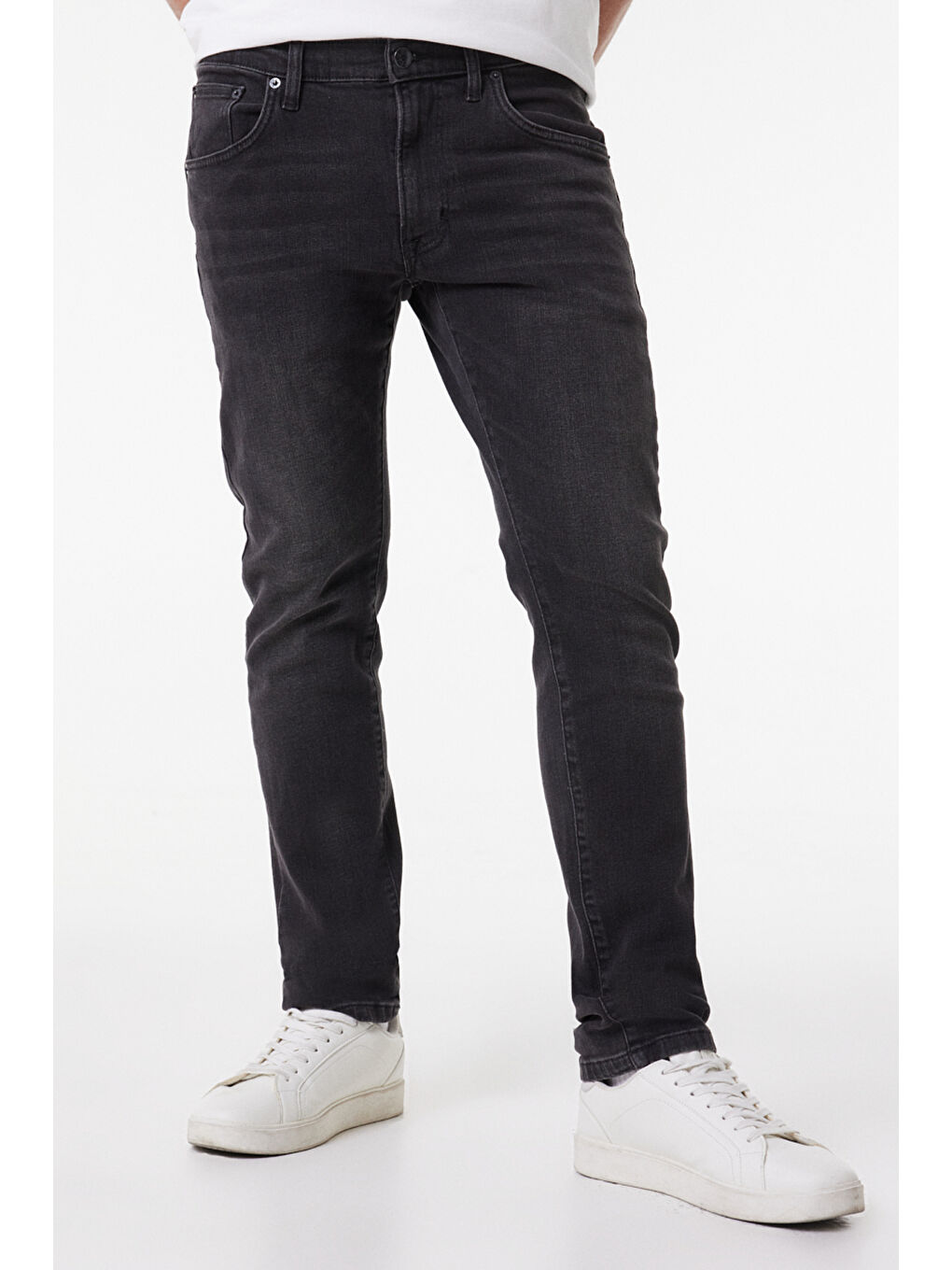Dallas Regular Fit Normal Bel Antrasit Esnek Jean Pantolon-2