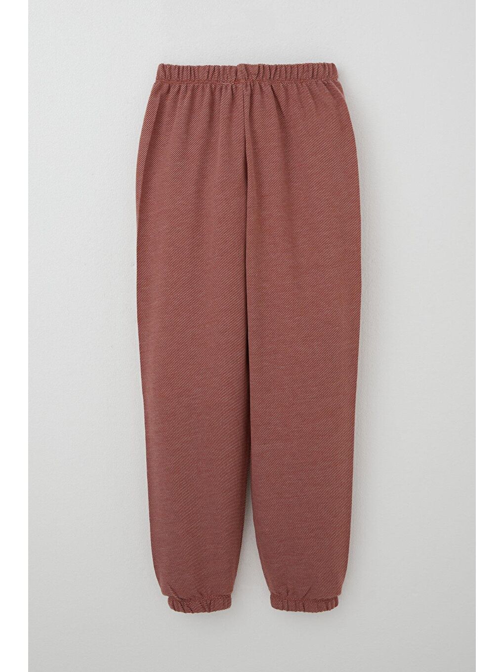 Kahverengi Erkek Çocuk Pijama Takımı Verev Çizgi Desenli Kiremit (4 Yaş)-4