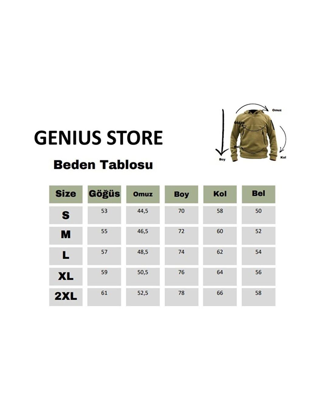 GENIUS STORE Füme Erkek Polar Outdoor Kapşonlu Kombat Tactical Cepli Polar - 5