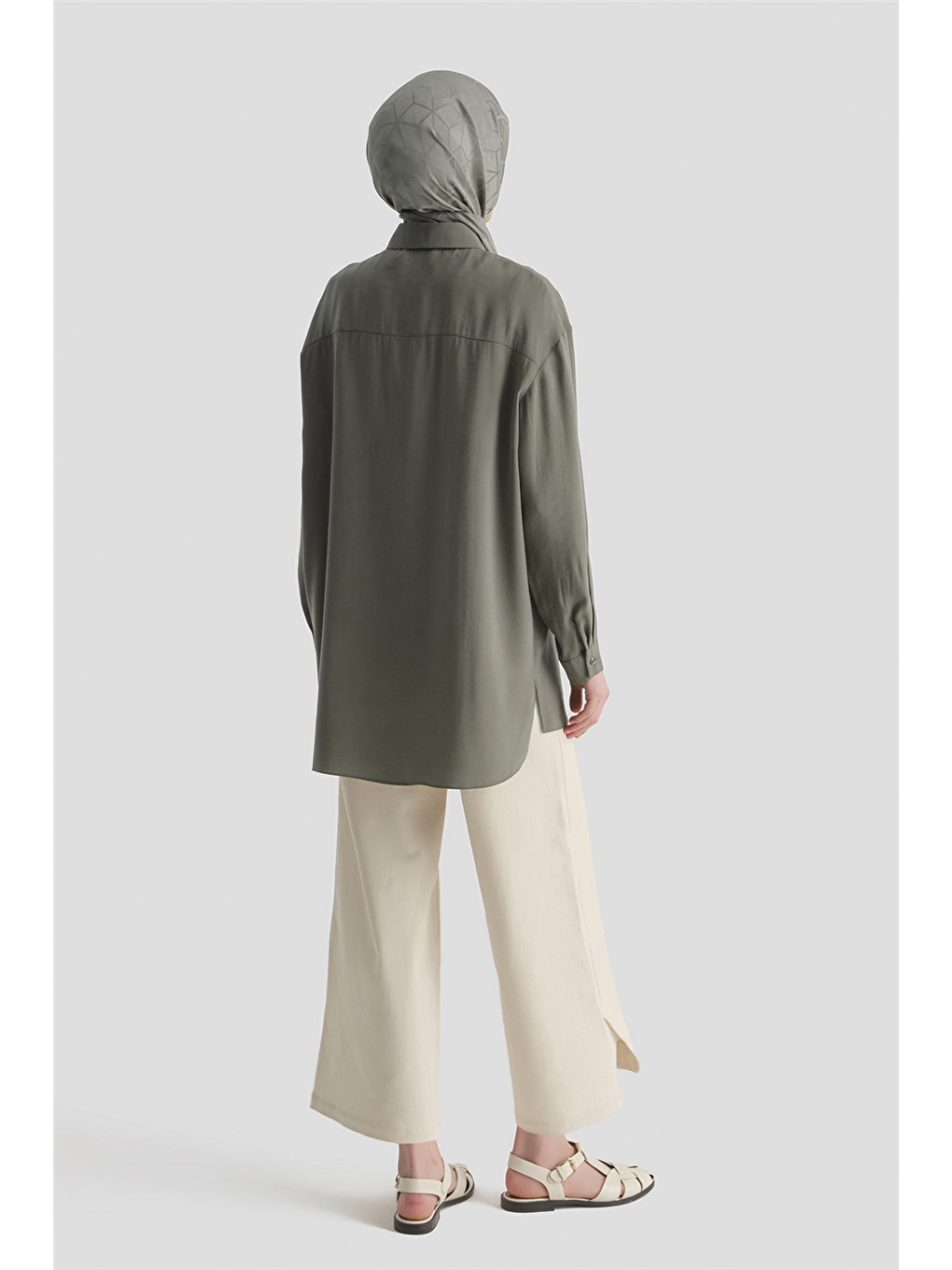 Cepli Modal Tunik Haki-4