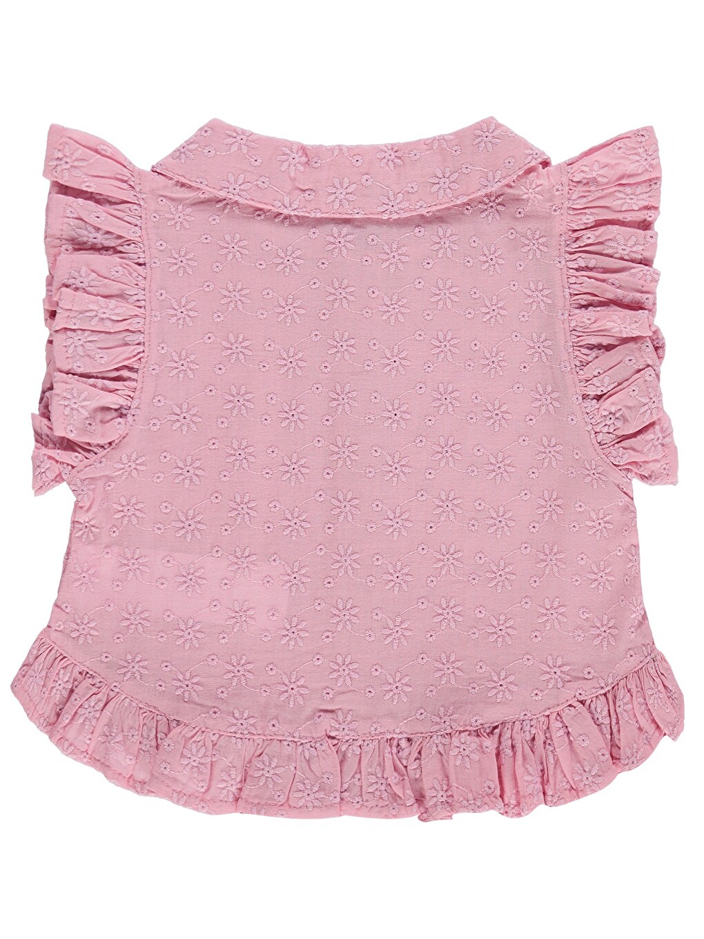 Baby Fistolu Fırfırlı 6-18 Ay Gömlek - Pembe-1