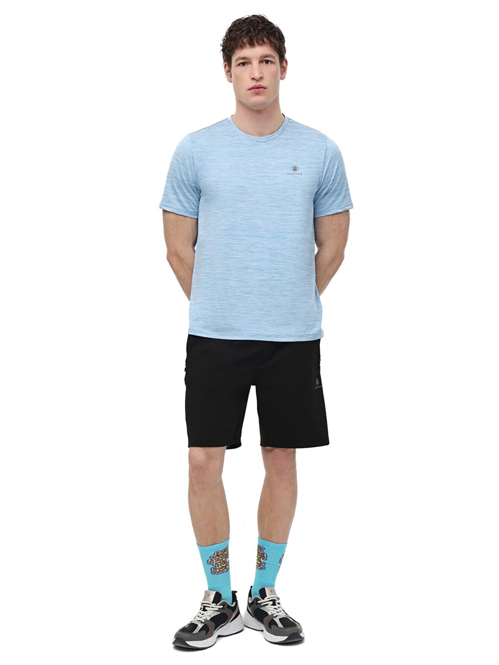 Karışık MB CT1328 MLN T-SH 6FX Mavi Erkek Kısa Kol T-Shirt-2