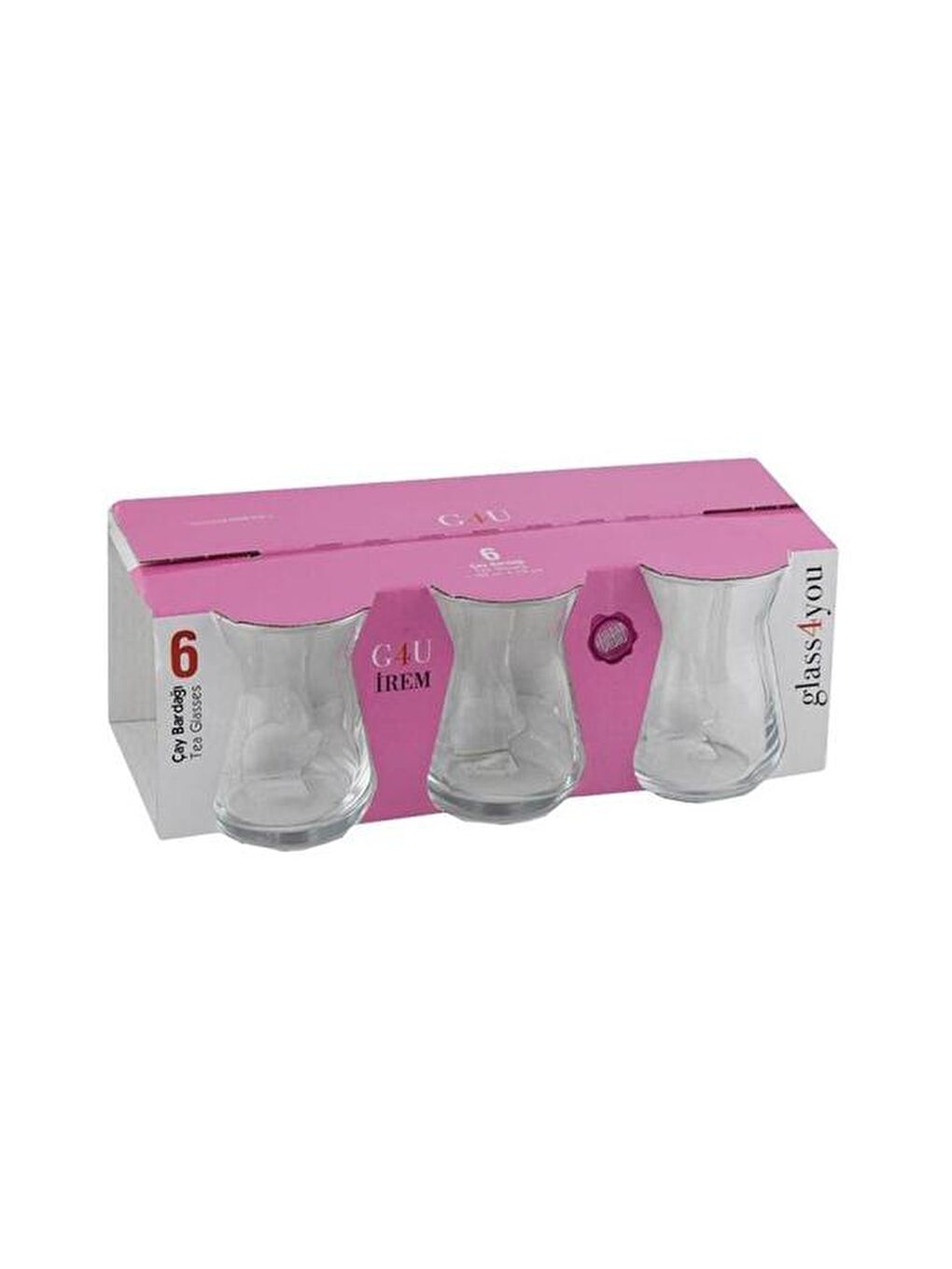 Renksiz 42451 İrem 6'lı Çay Bardağı-132 ml-2