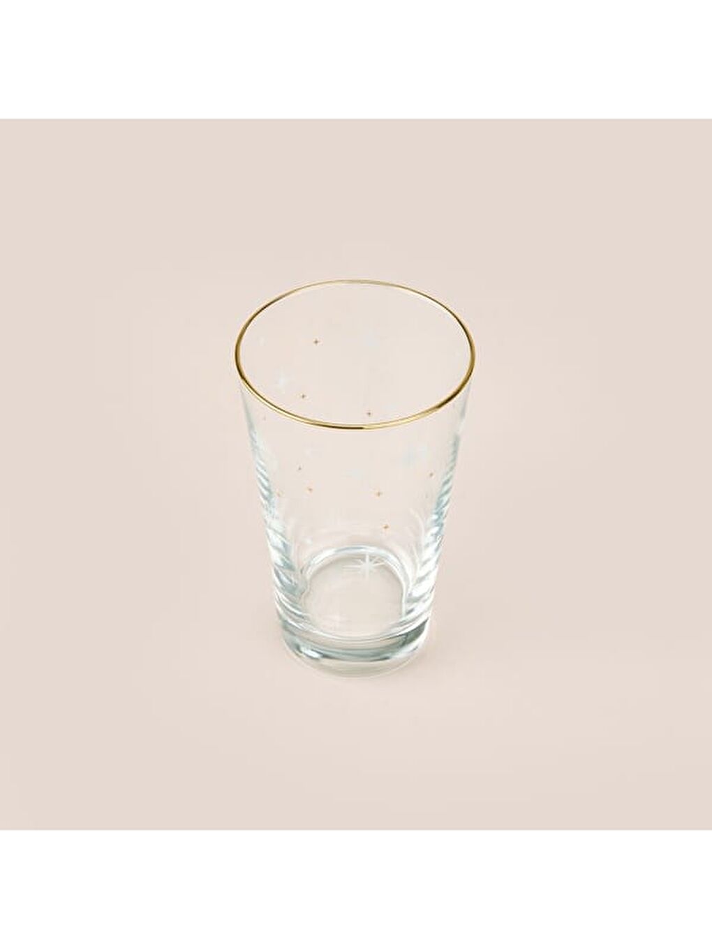 Karışık Star Altın Yaldızlı 4'lü Meşrubat Bardağı Seti - Sarı / Şeffaf - 395 ml-4