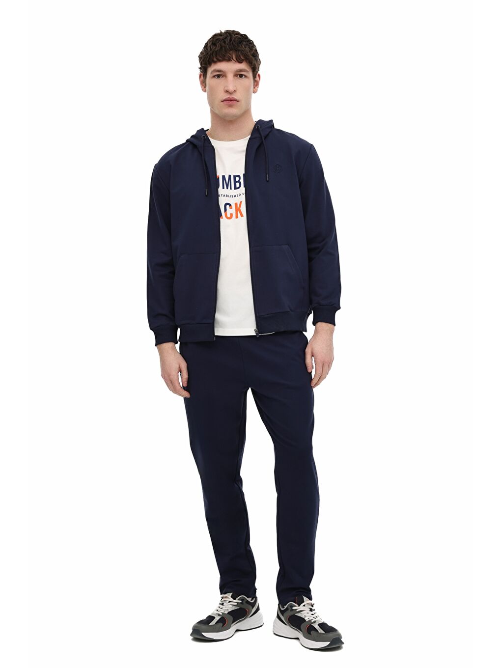 MB SN72 FZ HOD 6FX Lacivert Erkek Fermuarlı Sweatshirt-2