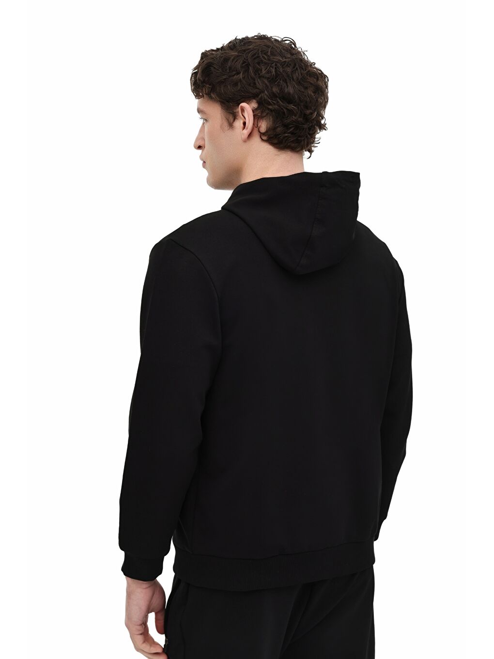 MB SN72 FZ HOD 6FX Siyah Erkek Fermuarlı Sweatshirt-1