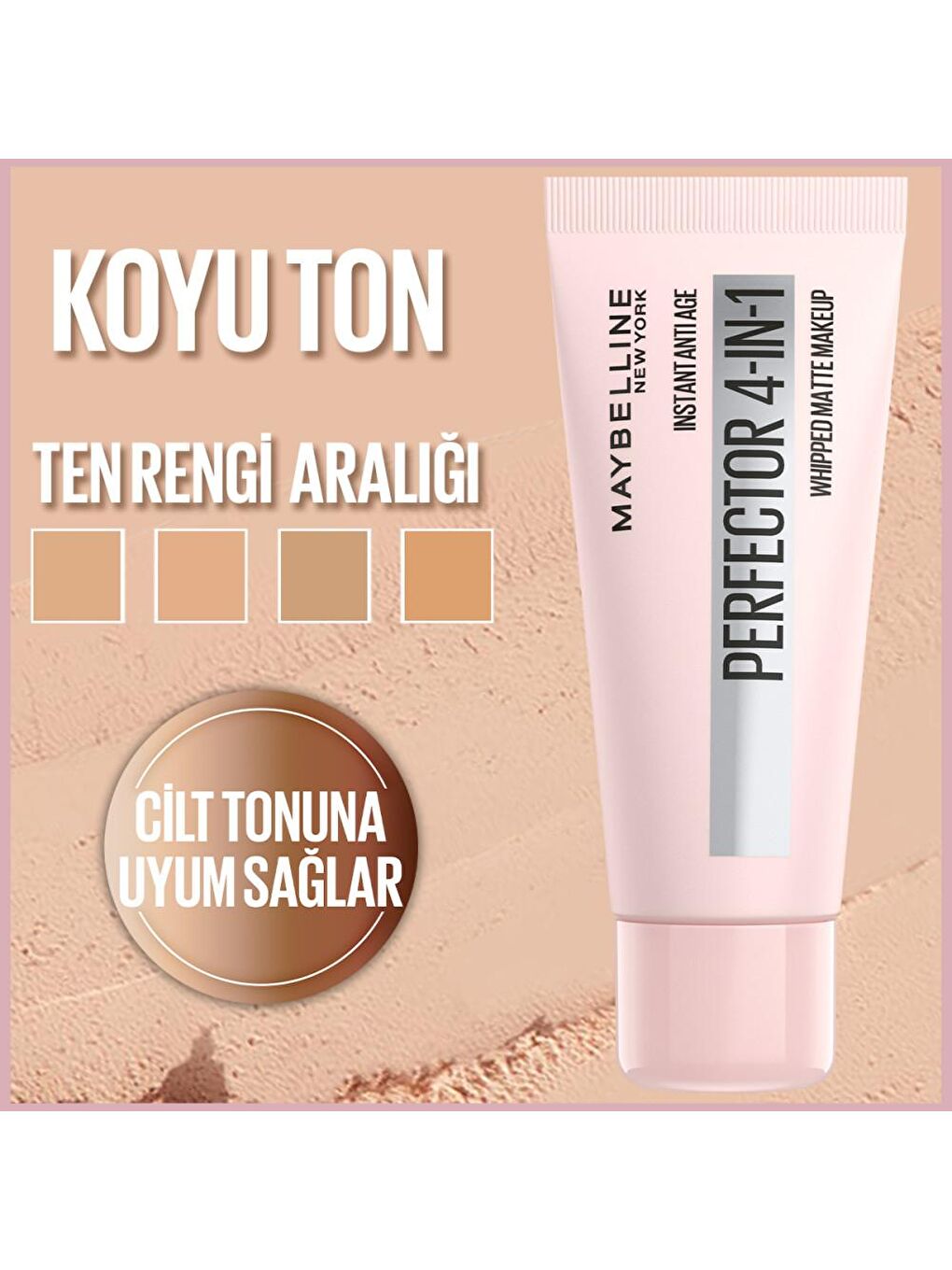 MAYBELLINE NEWYORK Nude Perfector 4-IN-1 02  Fondöten Light/Medium - 8