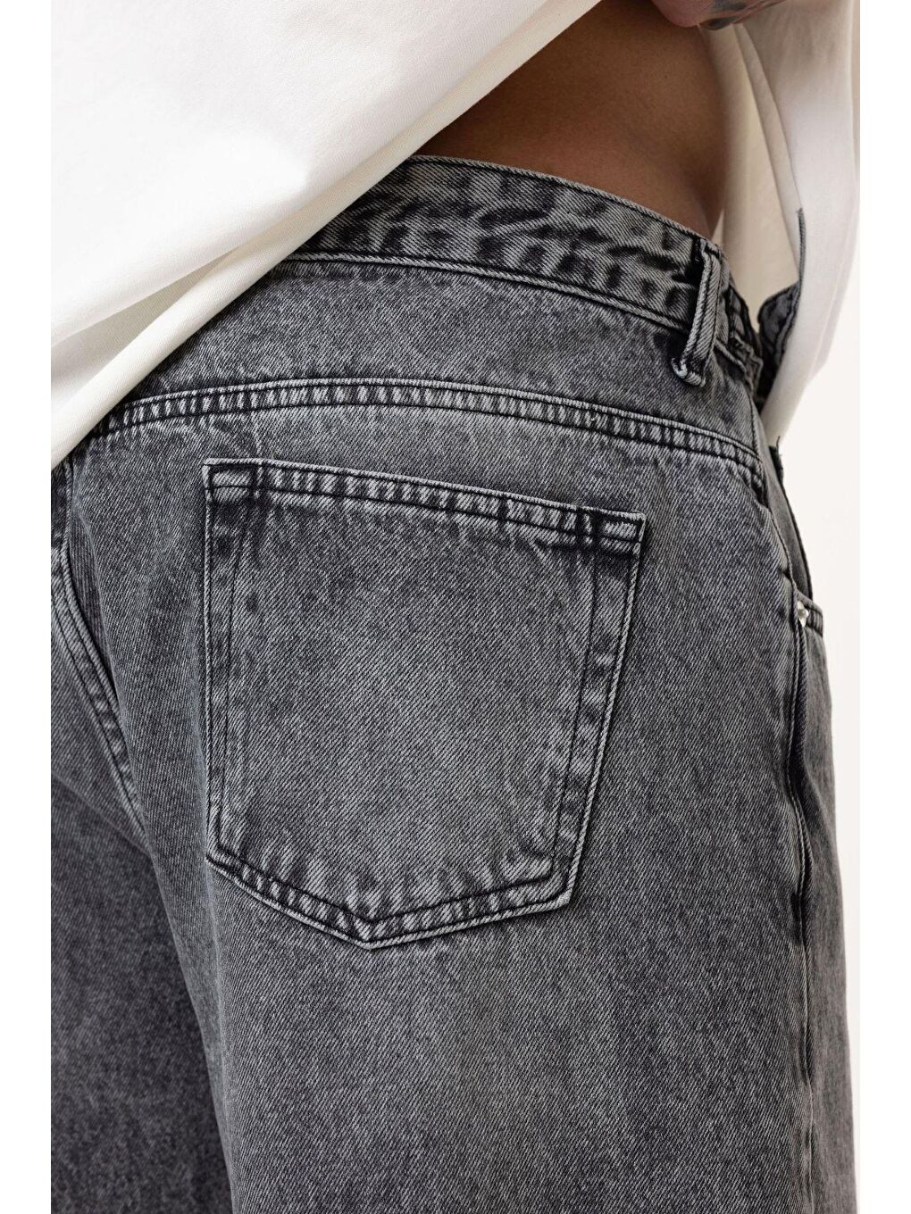 Relaxed Fit Jean Gri-5