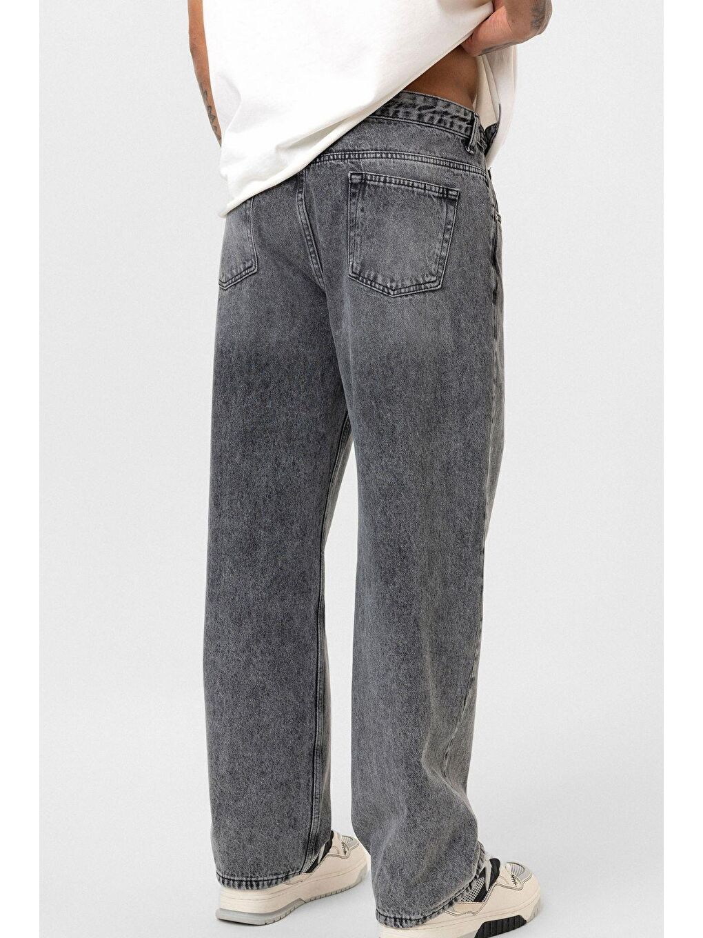 Relaxed Fit Jean Gri-6