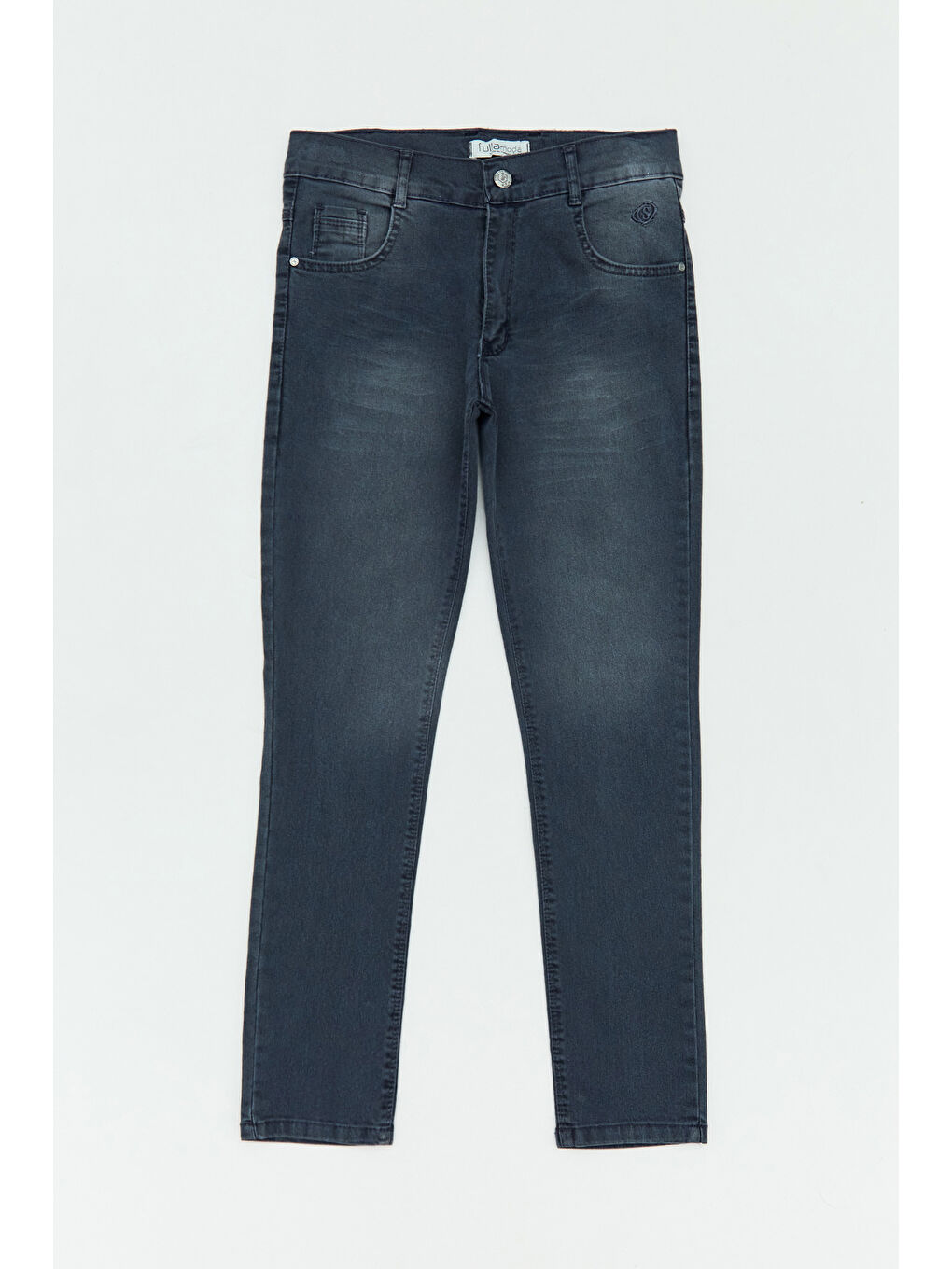 Gri Düğmeli Erkek Çocuk Jean