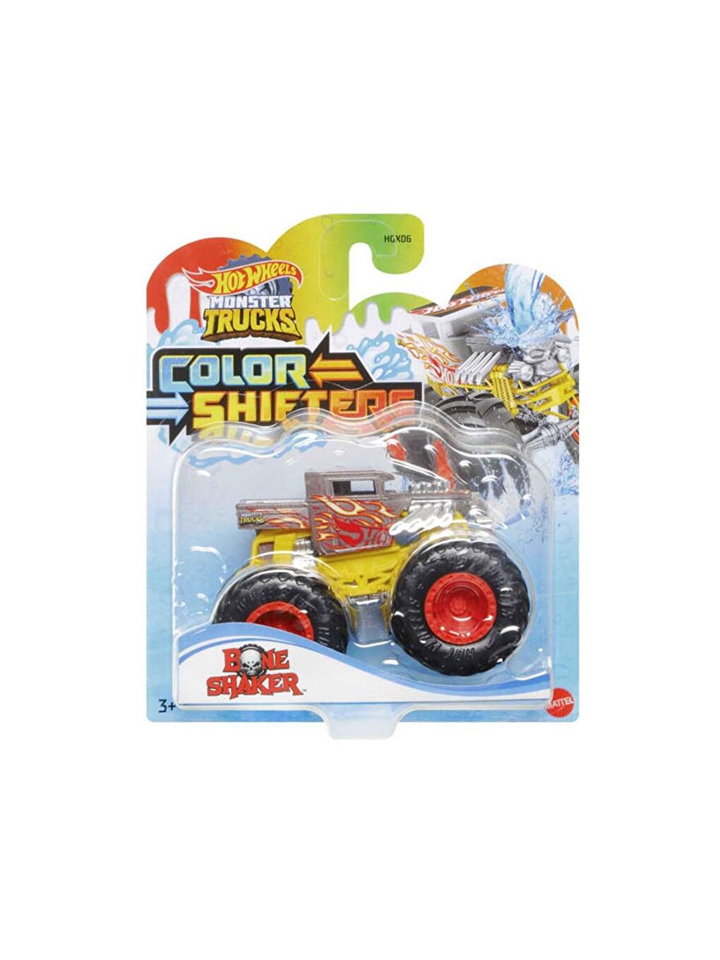 Hot Wheels Beyaz-Renklibaskı Monster Trucks Renk Değiştiren Araçlar HGX07 - 2