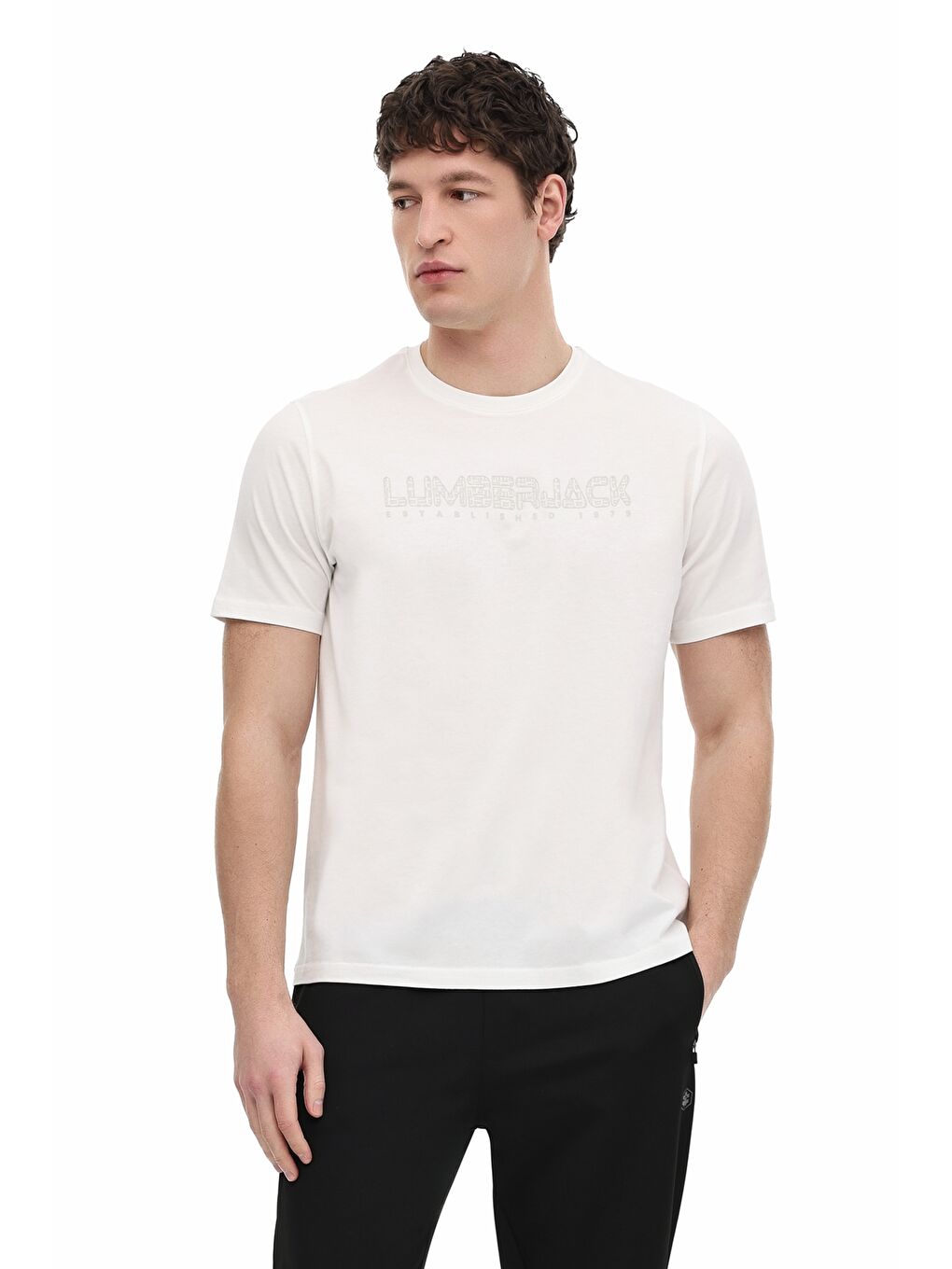 Beyaz ML ULRICH  11ID1-100 6FX KIRIK BEYAZ Erkek Kısa Kol T-Shirt