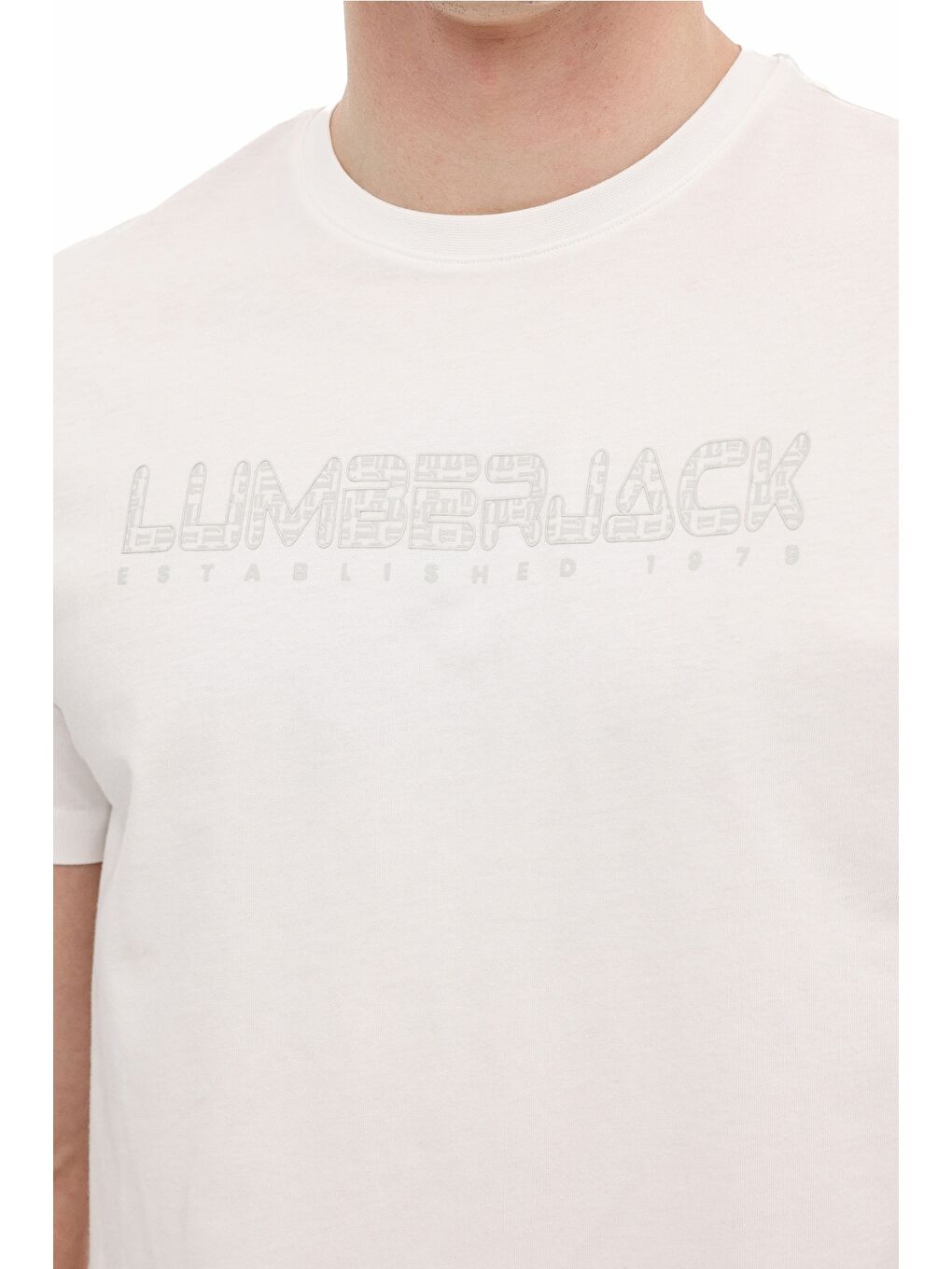 Beyaz ML ULRICH  11ID1-100 6FX KIRIK BEYAZ Erkek Kısa Kol T-Shirt-3