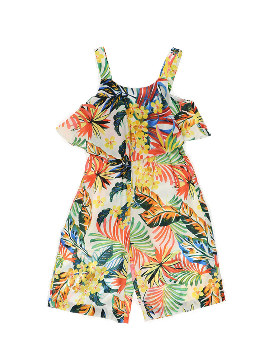 Kız Bebek Desenli Sarı Salopet