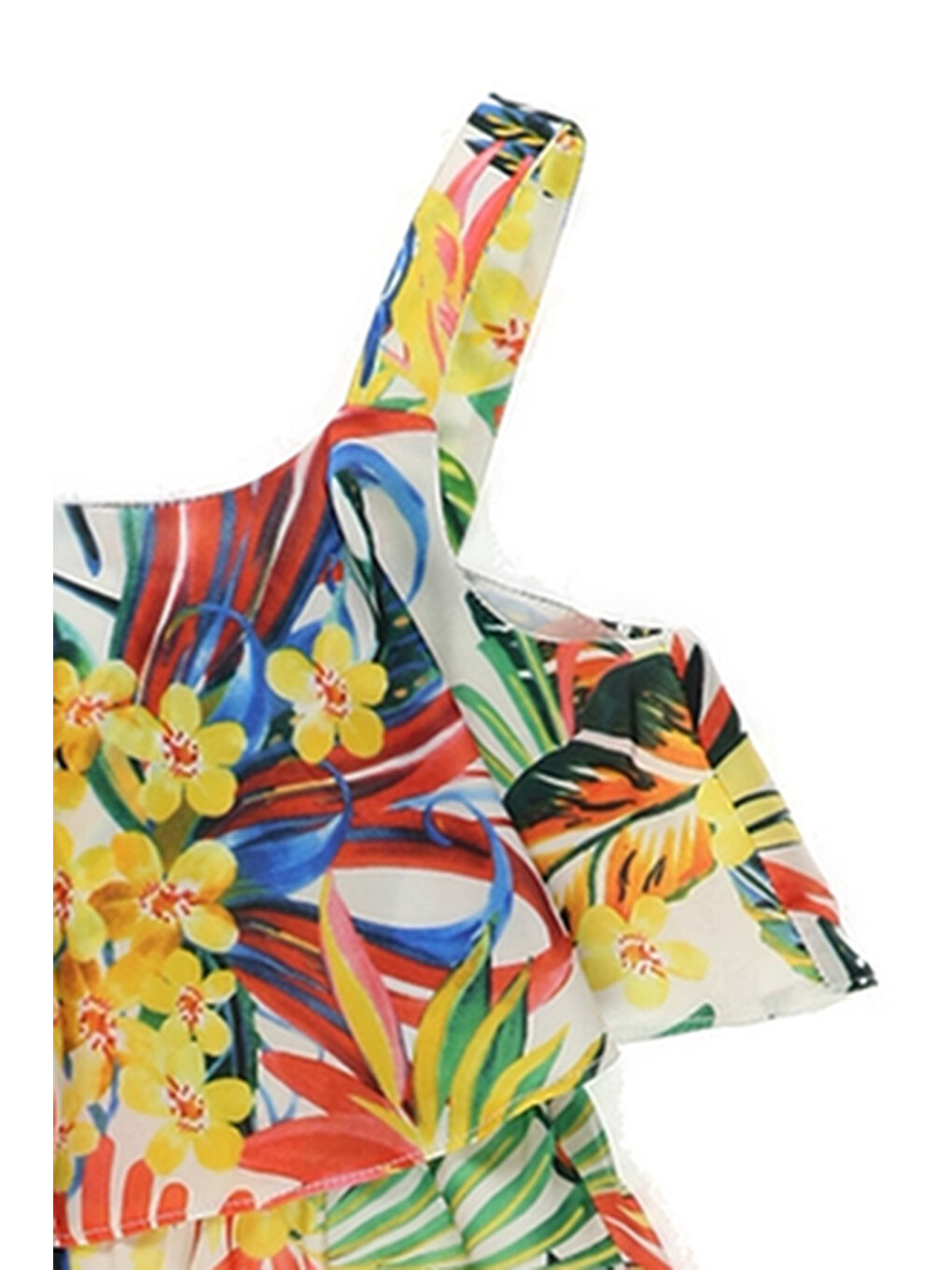 Kız Bebek Desenli Sarı Salopet-2