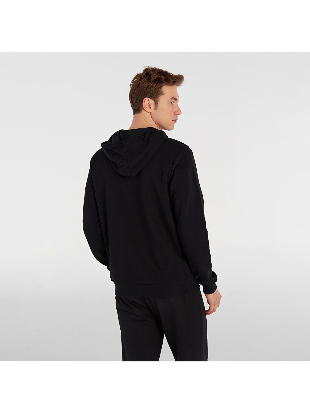 T-Ic Ico Erkek Siyah Kapüşonlu Sweatshirt-1