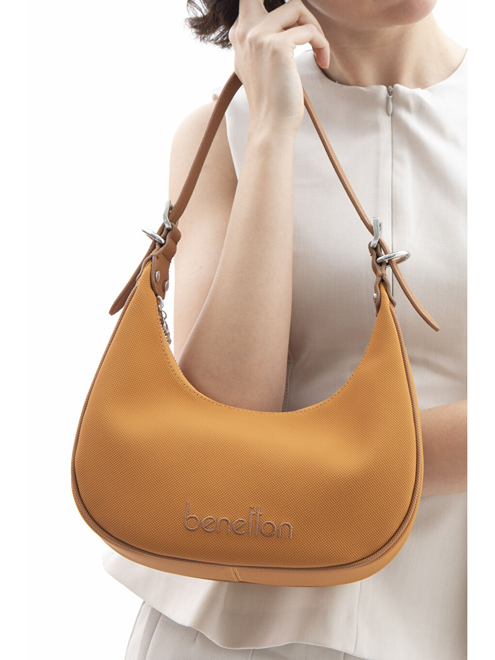 Kahverengi Kadin Kol Çantasi Hardal-Camel BNT1592