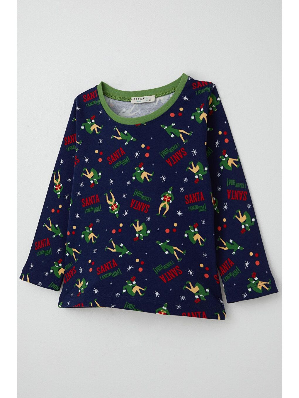 Erkek Bebek Pijama Takımı Eğlenceli Baba Desenli Lacivert (9 Ay-3 Yaş)-5