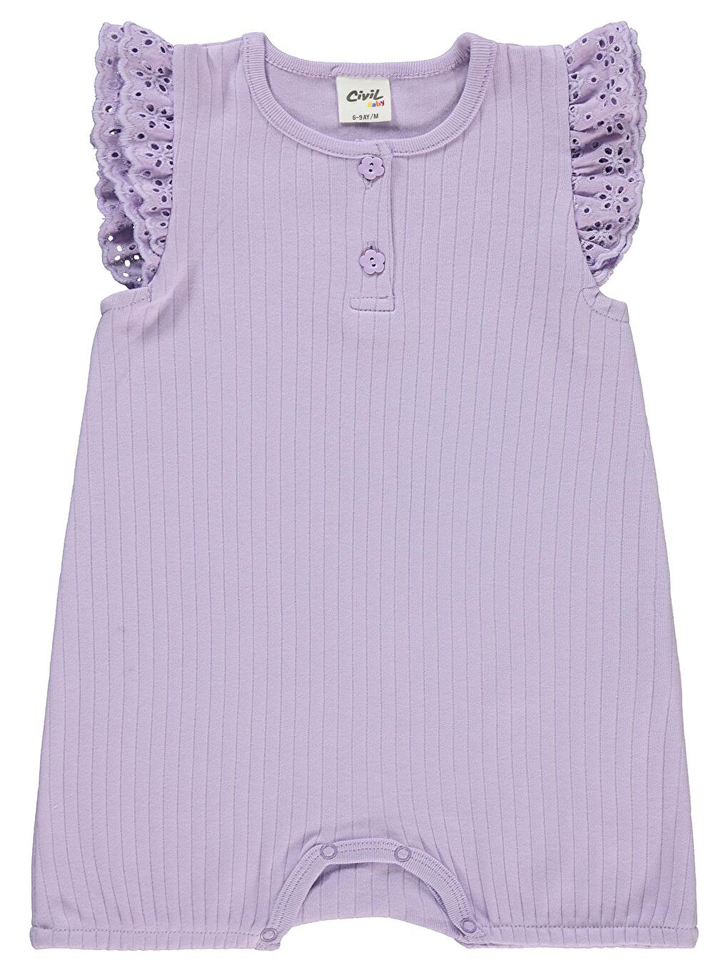 Baby Kız Bebek Patiksiz Tulum 6-18 Ay Lila