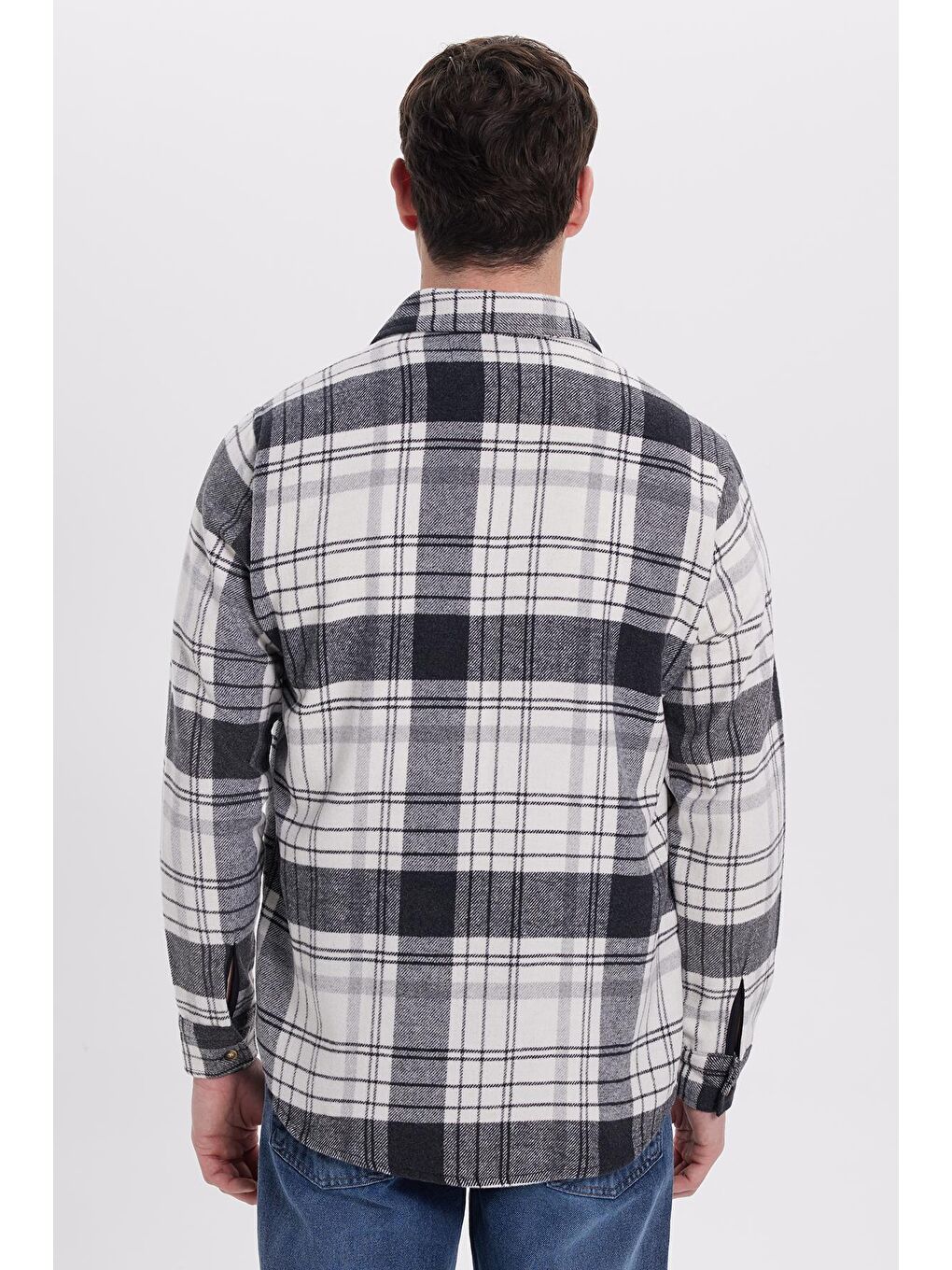 Karışık Erkek Regular Fit Rahat Kesim Kışlık Kareli Oduncu Gömlek-6