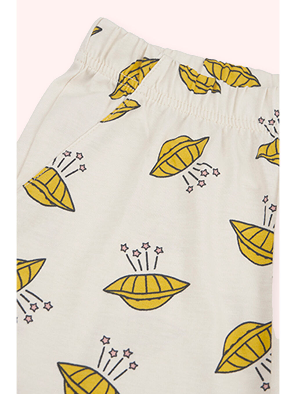 Erkek Çocuk Desenli Şortlu Bej Pijama Takımı-1