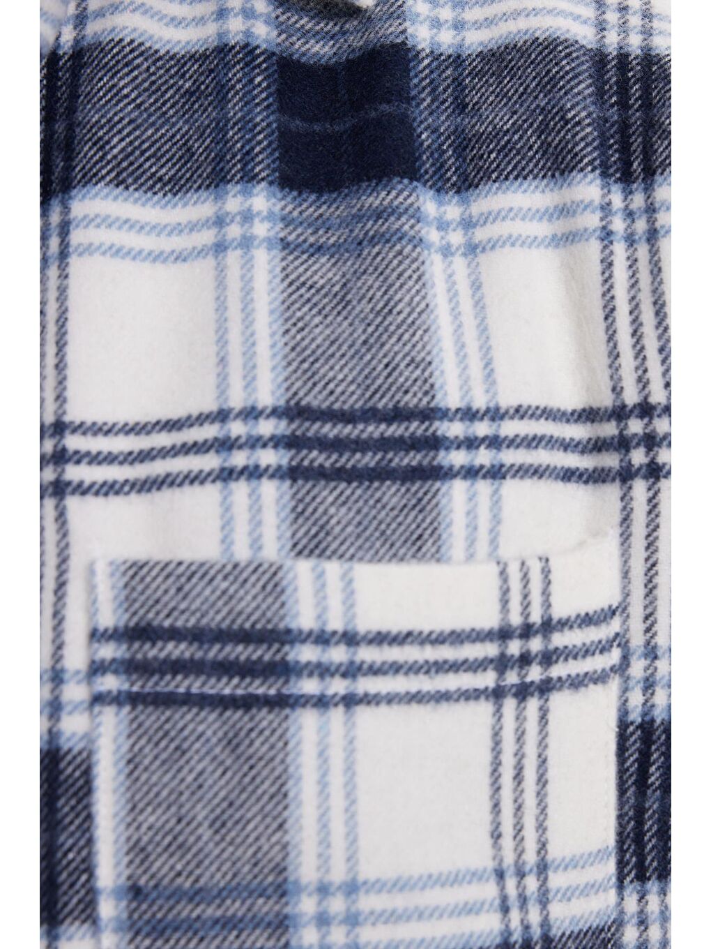 Lacivert Erkek Regular Fit Rahat Kesim Kışlık Kareli Oduncu Gömlek-5